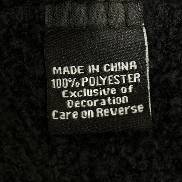 Ohio State Fuzzy Fleece Sweatshirt XL Black Red Script Cozy Game Day - Picture 4 of 6